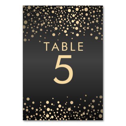 Elegant Table Numbers, Confetti Dots, Table Number Cards, Table Names, Gold Confetti, Number Cards, Table Number, Table Cards, Elegant Table