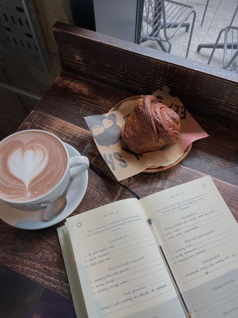 Coffee And Journal Aesthetic, Cafe Journaling, Cafe Journal, Coffee Dates Aesthetic, 2024 Manifestations, September Mood, Aesthetic Writing, Journaling Aesthetic, 2024 Board