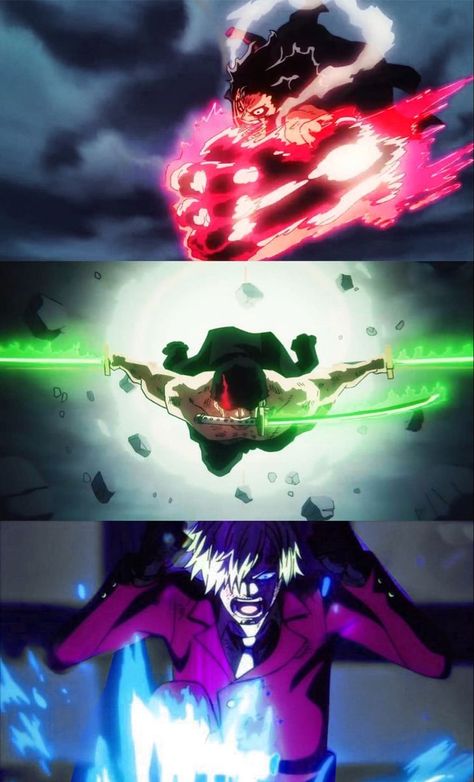 Sanji Wano Arc, One Piece Wano Arc, Zoro Wano, One Piece Vs, Wano Arc, One Piece Wano, Manga Luffy, Monster Trio, Luffy Zoro Sanji