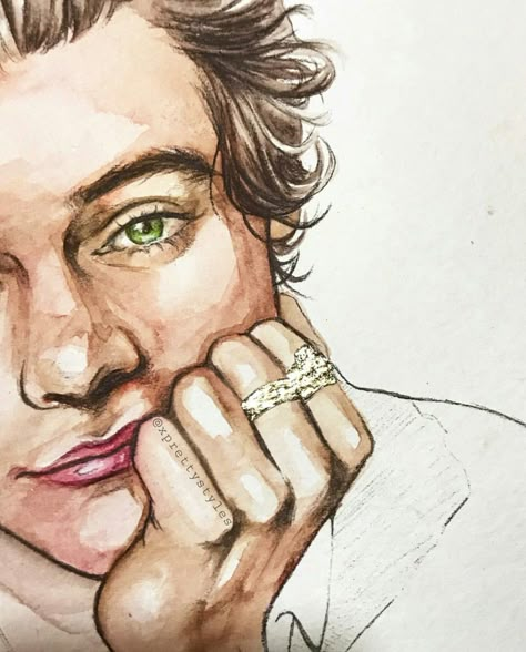 One Direction Fan Art, One Direction Drawings, One Direction Art, Harry Styles Drawing, Harry Styles Cute, Celebrity Drawings, Harry Styles Pictures, Harry Styles Photos, Mr Style