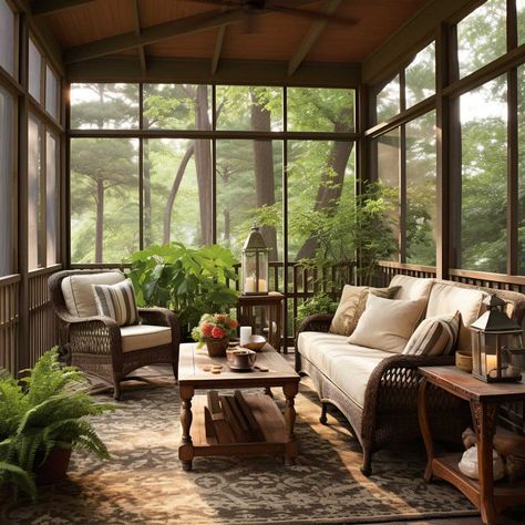 Rectangle Screened In Porch, Screened In Back Deck Designs, Half Screened In Porch Half Covered Deck, Shed Roof Screened In Porch, Screens For Porches, Tiled Screened In Porch, Small Screen Porch Ideas, Screened In Porch On Deck, Rustic Screened In Porch