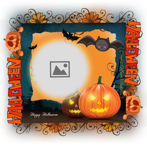 Halloween Photo Frames, Marcos Halloween, Birthday Card Background, Halloween Logo, Halloween Frames, Card Background, Photo Logo Design, Framed Photo Collage, Logo Gallery