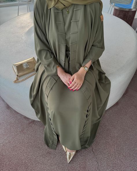 Light olive green 🫒 — summer abaya & dress set (Abaya + underdress + belt + shaila) 50 BD | 550 SAR (shipping included) Abaya and shaila only 35 BD | 400 SAR (shipping included) Dress only 15 BD | 200 SAR (shipping included) Summer Abaya, Modest Girly Outfits, Hijabi Fits, Light Olive Green, Abaya Style, Abaya Designs, Abaya Dress, Abayas Fashion, Abaya Fashion