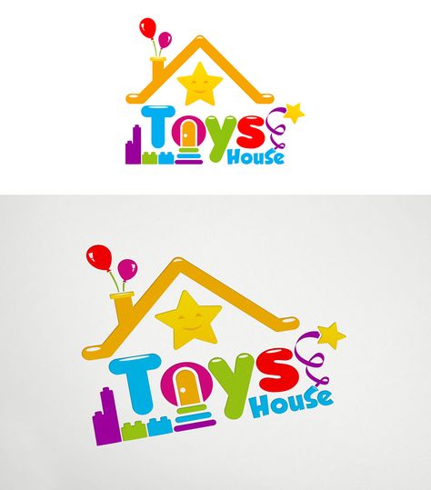 Logo Design #55 | 'Toys House' design project | DesignContest ® Toys Logo Design, Kids Toy Storage Diy, Homemade Kids Toys, Toy Logo, Modern Kids Toys, Toy Organization Diy, Kids Toy Chest, Wood Kids Toys, Label Text