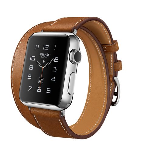 Apple Watch Hermès Double Tour, 38mm Stainless Steel Case with Fauve Barenia Leather Band - Small/Medium http://store.apple.com/xc/product/MLC02LL/A Apple Watch Hermes, Hermes Apple Watch, Hermes Watch, Watch Band Bracelet, Apple Watch Sport, Apple Watch Series 2, New Apple Watch, Sport Armband, Leather Wristbands