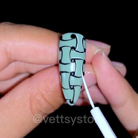 Vettsy on Instagram: "🤩Easy Weave Design using doting tool and liner gel🤩 12 colors set $35 only! Get your best nail art tool right now!🙌 🛍Dotting Pen 🛍Liner Gel 👉 Shop the same nail supplies via link or visit vettsy.com Follow @vettsystore & @vettsynails for more nail inspiration 🧚‍♀️ 👭Tag friends who would like this👭 #nailart #linergel #vettsynails" Gel Liner Nail Art, Doting Tool Nail Art Designs, Doting Art Nails, Tag Friends, Art Tool, Best Nail Art, Nail Supplies, Gel Liner, Best Nail