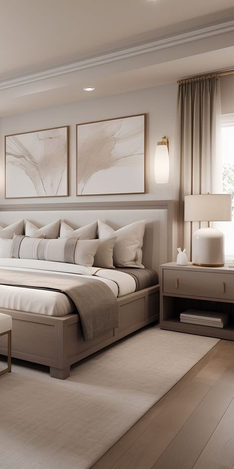 Suite Master, Luxury Home Accessories, Modern Luxury Bedroom, Luxury Bedroom Master, Design Room, Modern Bedroom Design, Master Bedrooms Decor, Furniture Arrangement, Modern Bed