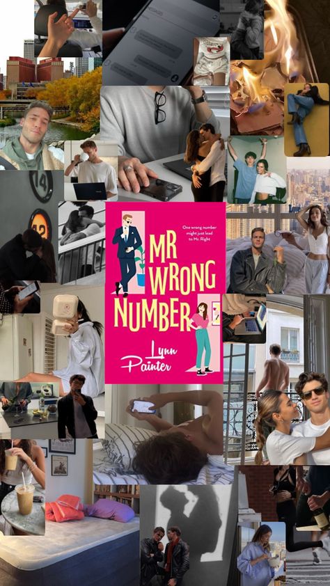 Mr. Wrong Number - Lynn Painter #mrwrongnumber #lynnpainter Mr Wrong Number, Mr Wrong, Fangirl Book, Lynn Painter, Romcom Books, Collage Book, Teen Romance Books, Wrong Number, Book Icons