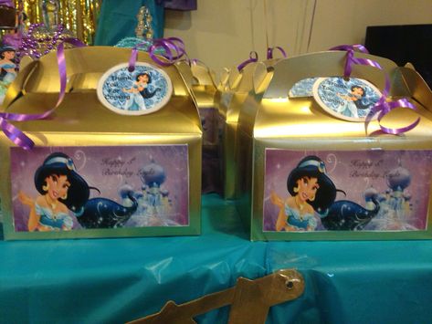 Princess Jasmine themed goodie bags Princess Jasmine Goodie Bags, Jasmine Themed Birthday Party, Aladdin Theme, Princess Jasmine Party, Aladdin Birthday Party, Princess Jasmine Birthday Party, Arabian Nights Party, Aladdin Party, Princess Jasmine Birthday