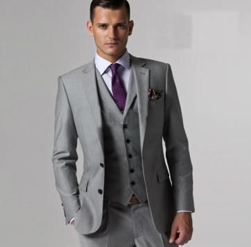 For D.J. but silver tie with purple accents and maybe a symbol, and different design of vest Black Formal Dress Men, Formal Dress Men, Wedding Suits Men Grey, Wedding Suits Men Blue, Casual Groomsmen, Wedding Suits Men Black, Costume Beige, Best Wedding Suits, Suits Men Slim