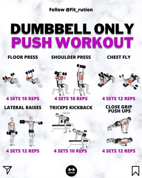 Follow Us For More Update...🏋️ @workoutofig Credit :- @ dm for credit/removal Save this post to remember it . . #gymtips #chestday #chestworkout #chestexercises #benchpress #chestflys #fitness #workout #gym #exercises #chest #fitnessgoal #fitnesstips #bodybuilder Push Pull Workout Routine Dumbbells, Dumbbell Workout Plan At Home, Dumbell Workouts, Push Day Workout, Dumbbell Leg Workout, Push Pull Workout, Workout Labs, Workout Men, Full Body Dumbbell Workout