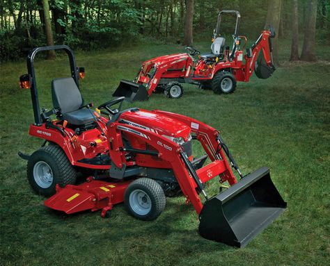 Compact Tractor Spec Guide | Compact Equipment Small Farm Equipment, Subcompact Tractor, Small Garden Tractor, Compact Tractor Attachments, Yard Tractors, Landscaping Equipment, Tractor Idea, Small Tractors, Utility Tractor