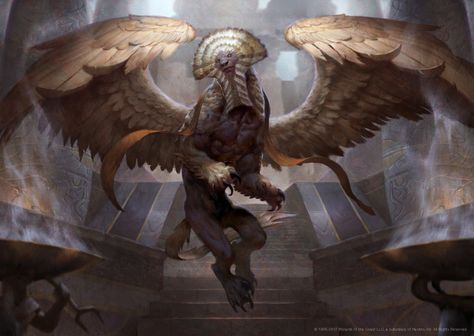 Androsphinx - Monstrosity -- DnD Monsters #DungeonCrawling #DnD #Monsters #Mythology #Monstrosities #Androsphinx #Sphinx #Inspiration #Magic #Fantasy #JRusso Amonkhet Art, Mtg Art, Fantasy Monster, Creature Feature, Mythological Creatures, Magic Art, Wizards Of The Coast, Creature Concept, Monster Art