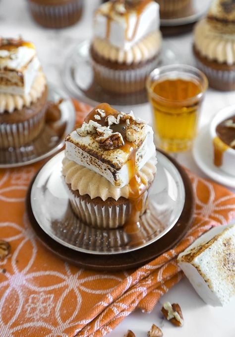 Bourbon Marshmallows, Potato Cupcakes, Homemade Bourbon, Sweet Potato Cupcakes, Cocoa Cake, Butter Cupcakes, Ginger Nut, Gourmet Cupcakes, Homemade Marshmallows