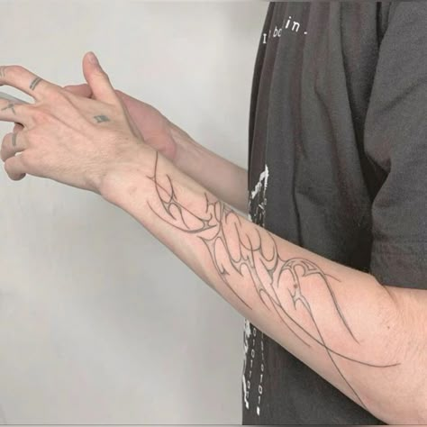 Boy Arm Tattoos, Herren Hand Tattoos, Leg Sleeve Tattoos, Leg Tattoo Ideas, Wrist Tattoo Ideas, Sigil Tattoo, Sharpie Tattoos, Text Tattoo, Arm Band Tattoo