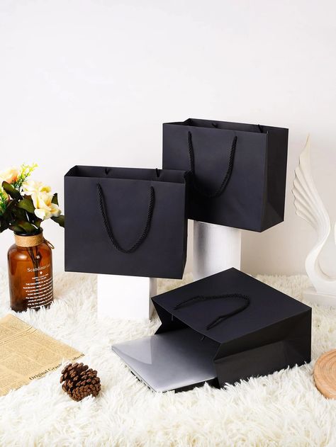 5pcs Plain Gift Bag | SHEIN USA Goodie Bags, Gift Bags, Gift Bag, Gifts, Quick Saves, Black, Color