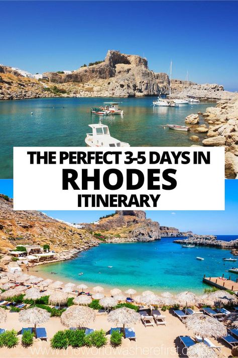 Rhodes Itinerary, Rhodes Island Greece, Italy Coast, Greek Islands To Visit, Greece Rhodes, Greece Honeymoon, Greece Itinerary, Vacation Activities, Greece Vacation