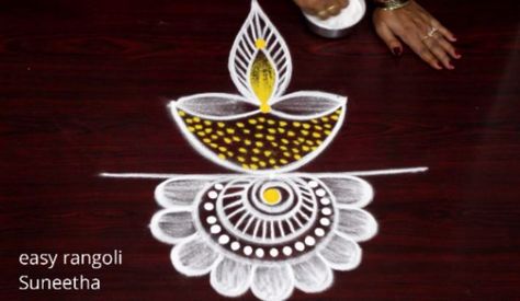 Deepam Rangoli, Deepam Kolam, Special Rangoli, Rangoli Kolam Designs, Free Hand Rangoli, Free Hand Rangoli Design, Rangoli Kolam, Kolam Designs, Rangoli Design