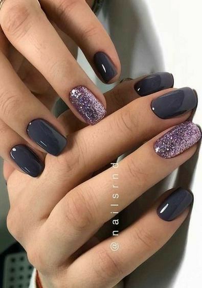 Nails With, Purple Nail Polish, Nails Design With Rhinestones, Purple Nail, Dipped Nails, Pedicures, Fall Nail, Fancy Nails, Nail Color