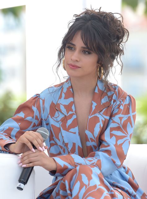 Camila Cabello Bangs Curly Hair, Camilla Cabello Curly Hair, Camila Cabello Curtain Bangs, Camilla Cabello Haircut, Camila Cabello Hairstyles, Camila Cabello Fashion, Camila Cabello Curly Hair, Camila Cabello Style, Camila Cabello Hair