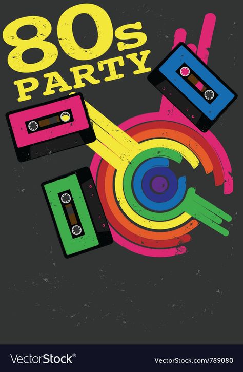 80s School Dance, 1980s Party Invitations, 80's Theme Party, 80s Dance, Free Invitation Cards, Retro Dance, 80's Theme, Neon Birthday Party, 80s Theme Party