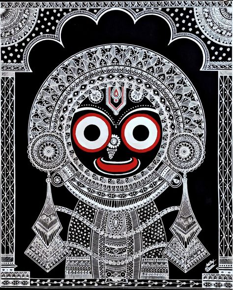 One of my best Mandela art🎨 Mandala Art Jagannath, Navaratri Drawings, Jai Jagganath, Relaxing Artwork, Vishnu Laxmi, Mithila Art, File Decoration, Jai Jagannath, Mandala Arts