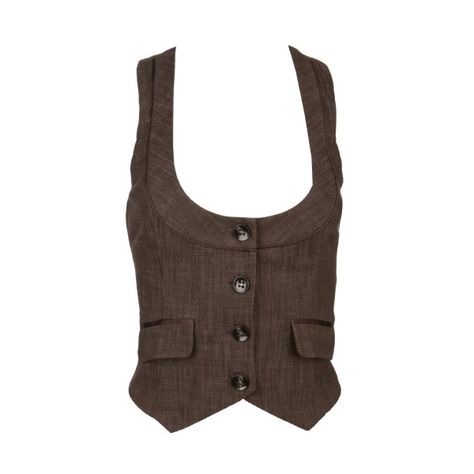 Woven Button Vest (€22) ❤ liked on Polyvore featuring outerwear, vests, tops, jackets, misc rtw, charlotte russe, brown waistcoat, charlotte russe vest, racerback vest and button vest Brown Waistcoat, Women Waistcoat, Button Vest, Brown Vest, Vest Waistcoat, Newsies, Mood Board Fashion, Vest Dress, Charlotte Russe