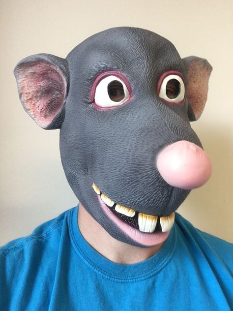 Rat Mask Mouse Roland Latex Fancy Dress Halloween Costume Masks Ratatouille. FOR SALE HERE IS A HIGH QUALITY COMEDY GREY RAT / MOUSE MASK. Iron Man Mask Light Up Eyes Avengers Movie Superhero Fancy Dress Party. | eBay! Rat Costumes, Ratatouille Costume, Weird Costumes, Rat Mask, Funny Halloween Masks, Masquerade Ball Costume, Superhero Fancy Dress, Rat Costume, Cartoon Rat