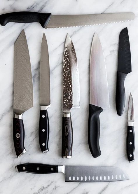 A collection of the 5 types of kitchen knives every home cook should own and the uses for each! Your go-to guide for kitchen knives! Types Of Kitchen Knives, Brie Soup, Pumpkin Seed Granola, Apple And Brie, Seed Granola, Savory Granola, Basic Knife, Soup With Bacon, Types Of Kitchen