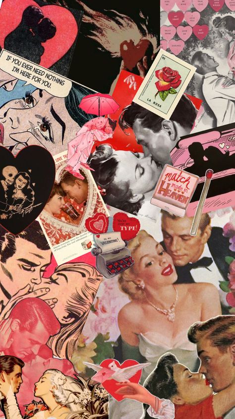 Retro Love Aesthetic, Vintage 1950s Aesthetic, Galentines Aesthetic, 1950s Aesthetic, Bye Bye Birdie, Retro Love, Love Aesthetic, Vintage Valentine, Film Books