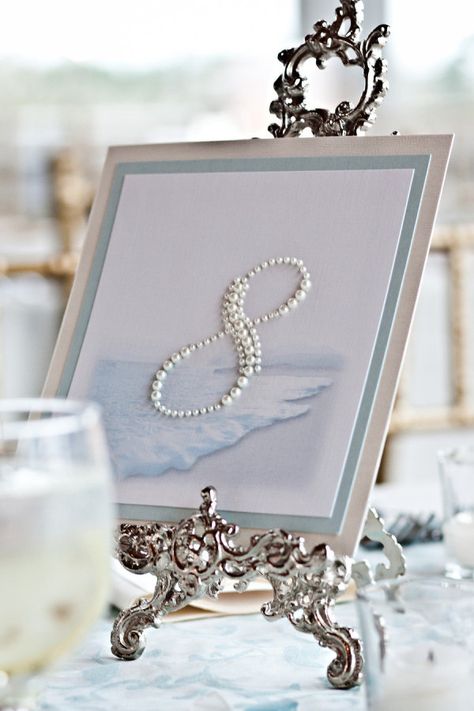 Photography by feminaphoto.com, Event Planning Pearl Table, Shell Table, Beach Theme Wedding, Beach Themed, Wedding Table Numbers, Pearl Wedding, Estate Wedding, Photo Design, Themed Wedding