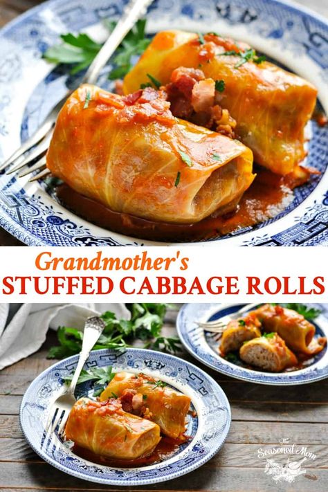 Instant Pot Cabbage Roll Soup, Best Cabbage Rolls Recipe, Sweet Tomato Sauce, Instant Pot Cabbage, Recipes Using Ground Beef, Steamed Cabbage, Stuffed Cabbage Rolls, Cabbage Roll Soup, The Seasoned Mom