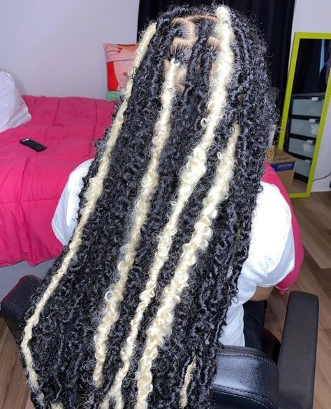 Birthday Braids, Locs Ideas, Loc Colors, Locs Styles, Cute Box Braids, Soft Locs, Butterfly Locs, Colored Braids, Goddess Braids Hairstyles