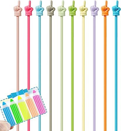 Dumero 10pcs Finger Pointer For Classroom, Reading Pointers For Kids, Hand Pointing Stick, Teaching Finger Class Pointer For Teachers -10 Mixed Macaron Colors, with Cute Sticky Index Tabs for Reading Reading Pointers, Hand Pointing, Teachers Classroom, Teacher Must Haves, Pointing Hand, Class Decor, Classroom Teacher, Class Decoration, School Games