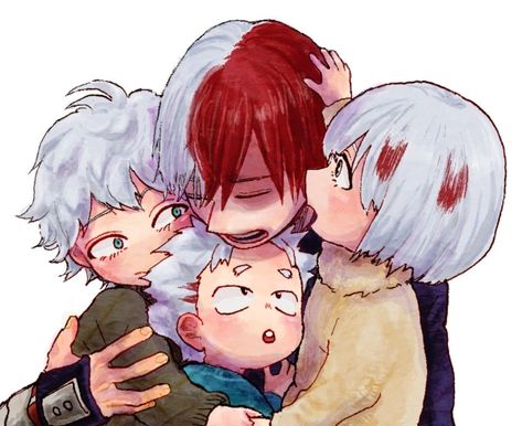 Tododeku Family Fanart, Todoroki Family, Anime Siblings, Anime Baby, My Hero Academia Episodes, Hero Academia Characters, Fanarts Anime, My Hero Academia Manga, Me Me Me Anime