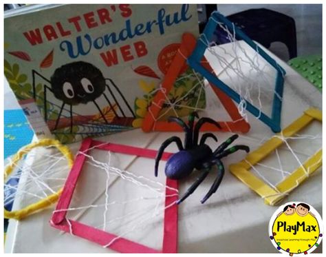 Story Based Activities: 2 Walter’s Wonderful Web by Tim Hopgood This story shares about Walter the spider’s journey towards spi... Walters Wonderful Web, Walter's Wonderful Web Activities, Incy Wincy Spider Activities Eyfs, Minibeasts Eyfs Activities, Incy Wincy Spider Activities, Spider Math Activities, Minibeasts Activities, Minibeasts Eyfs, Spiders Preschool