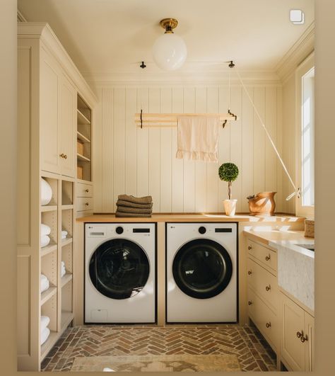 Shaker Laundry Room, Shaker Laundry, Washer Dryer Room, Mudroom Addition, Jean Stoffer Design, Stoffer Home, Glen Lake, Curated Decor, Pool Bath