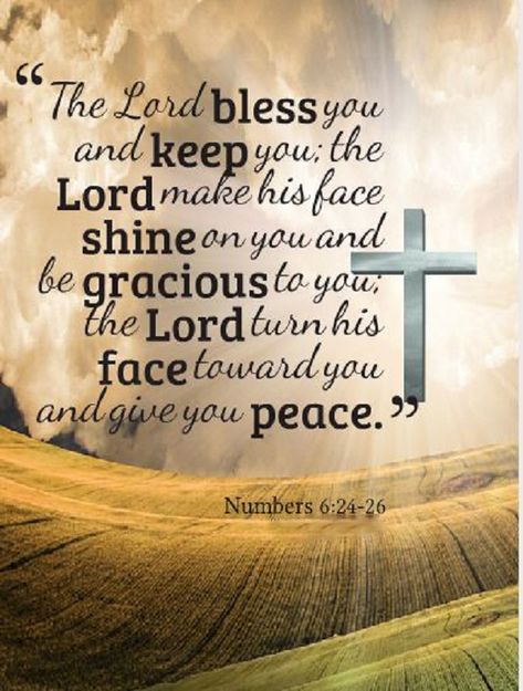 Numbers 6:24-26 NIV  24 “The Lord bless you and keep you; 25 the Lord make his face shine on you and be gracious to you; 26 the Lord turn his face toward you and give you peace.” A Bible Verse, Prayer Scriptures, Bible Prayers, Favorite Bible Verses, A Hill, Prayer Quotes, Religious Quotes, Scripture Quotes, Verse Quotes