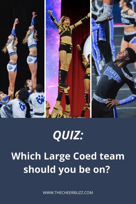 Find out which Large Coed cheerleading team you should be on! Do you belong on Cheer Athletics Cheetahs, Top Gun Large Coed or Stingray Allstars Steel? https://www.thecheerbuzz.com/do-you-belong-on-cheetahs-steel-or-tglc/ Cheer Athletics Cheetahs, Stingray Allstars, Allstar Cheerleading, Cheerleading Team, Cheer Athletics, All Star Cheer, What Team, Cheer Outfits, Cheer Team