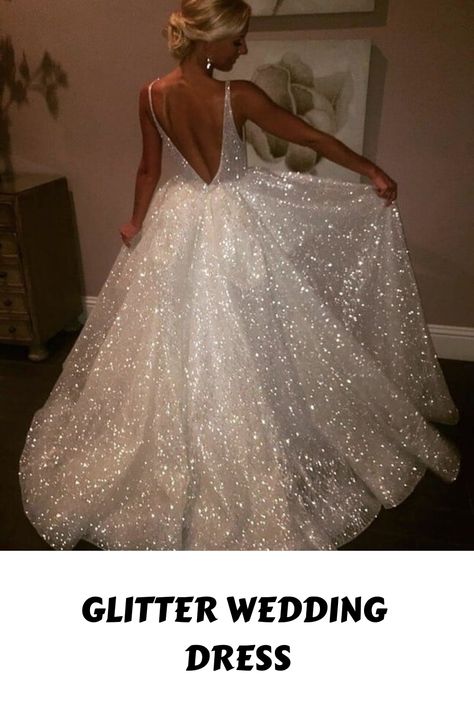 Glitter Wedding Dress Puffy Sparkly Wedding Dresses, Shimmer Wedding Dress Glitter, Silver Glitter Wedding Dress, White Glitter Wedding Dress, Sparkle Wedding Dress With Sleeves, Glitter Bride Dress, Wedding Dress Glitter Sparkly, Wedding Dress Sparkling, Glitter Wedding Dress Sparkle