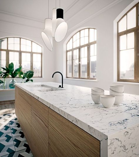 6 Tips for Kitchen Island Ideas | Caesarstone Canada Quartz Kitchen Countertops White, Caesarstone Kitchen, Caesarstone Countertop, Quartz Kitchen Countertops, Quartz Kitchen, Popular Kitchens, White Quartz Countertop, Best Kitchen Designs, White Countertops