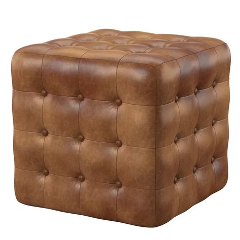 Leather Cocktail Ottoman, Square Pouf Ottoman, Footstool Coffee Table, Tufted Storage Ottoman, Square Pouf, Cube Ottoman, Tufted Ottoman, Cocktail Ottoman, Leather Pouf