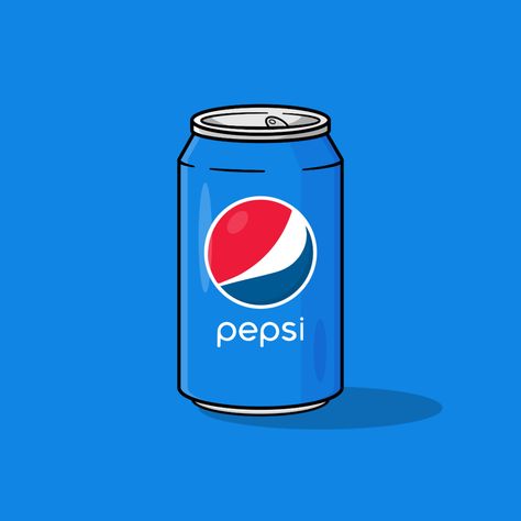 Pepsi illustration Pepsi Can, Movie Character Posters, Pepsi Man, Bottle Drawing, Pop Illustration, Pop Stickers, Pop Cans, Cartoon Sketches, Illustrator Artist