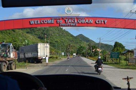 "Welcome to Tacloban" before the 2013 Typhoon Tacloban City, Tacloban, City At Night, Set Design, Manila, At Night, Philippines, Road Trip, Quick Saves