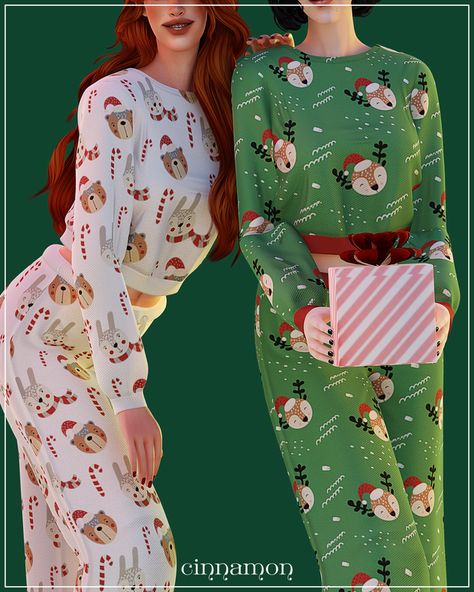 Rosie pajamas | Patreon Sims 4 Christmas Pjs, Christmas House Sims 4, Sims 4 Santa Cc, Christmas Cc Sims 4 Clothes, Sims 4 Cc Furniture Christmas, Sims 4 Christmas Pajamas, Christmas Sims 4 Cc Clothes, Ts4 Winter Cc, Sims4 Christmas Cc