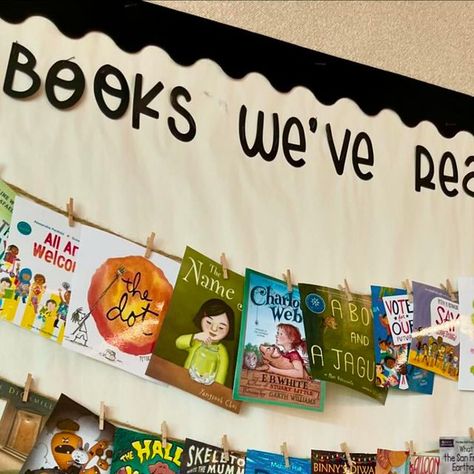 Jenna ✨ Third Grade Teacher on Instagram: "Our books we have read board has looking pretty full 📚 that must mean the end of the school year is approaching!   #iteachtoo #elateacher #reading #childrensbooks #elementaryeducation #elementarylibrary" Reading Display, Classroom Hacks, Book Corner, Elementary Library, Third Grade Teacher, Ela Teacher, Book Corners, April 29, Elementary Education