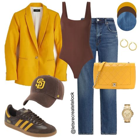 Mustard Yellow Blazer - 20 Outfit Ideas 💛 Do you own a mustard yellow blazer? Save this post for style inspiration and look in your closet to see how you can recreate some of these looks yourself! As always I will be recreating all of these looks so stay tuned to see how they translate to real life!🥰 Have a fabulous Friday fashion friends! 💛 #letsrecreatethelook #outfitideas #styleinspiration #outfitinspo #outfitideas4you #casualstyle #elevatedcasual #momstyle #teacherstyle #agelessstyle #... Mustard Jacket Outfit Casual, Mustard Pants Outfit Fall, Navy And Mustard Outfits, Mustard Yellow Jacket Outfit, Mustard Outfit Ideas, Chic Mustard Outerwear For Work, Fitted Yellow Winter Blazer, Mustard Blazer Outfit, Mustard Pants Outfit