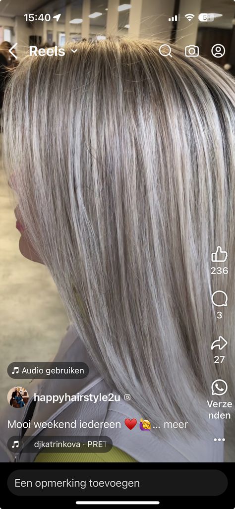 Lowlights In Grey Hair, Highlights For Grey Hair Going Gray, Gray Blonde Hair Older Women, Gray Hair With Blonde Highlights, Grey Blonde Hair Ashy Highlights, Highlights Bob Haircut, Hair Silver Blonde, Hair With Grey Highlights, Blonde Highlights Bob Haircut