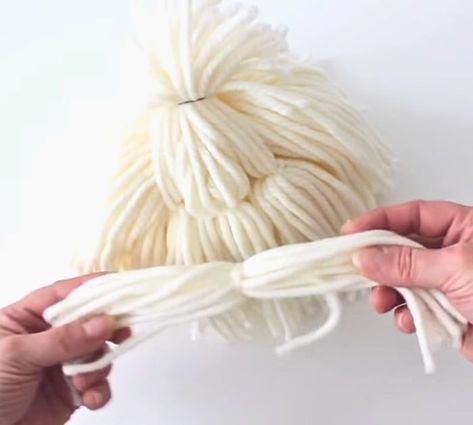 How to Make A Dog With Yarn How To Make Dog Fur Soft, How To Make A Yarn Dog, How To Make A Horse Mane From Yarn, Dog Wreath Made With Yarn, Shaggy Dog Sweater, Shaggy Dog, Dog Steps, Felt Bows, Cut Her Hair