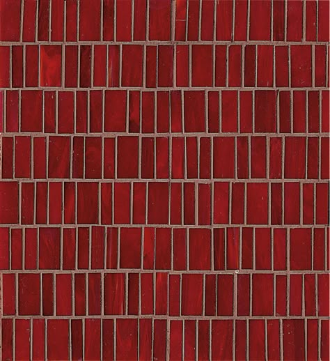 Retrospect glass: rouge Red Tile Texture, Red Subway Tile, Bedrosian Tile, Pepper Lunch, Glass Tile Crafts, Travertine Mosaic Tiles, Red Mosaic, Bedrosians Tile, Pancake Cafe